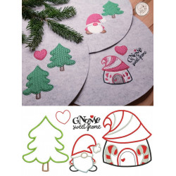 Stickserie - Weihnachtswichtel Satin Appli